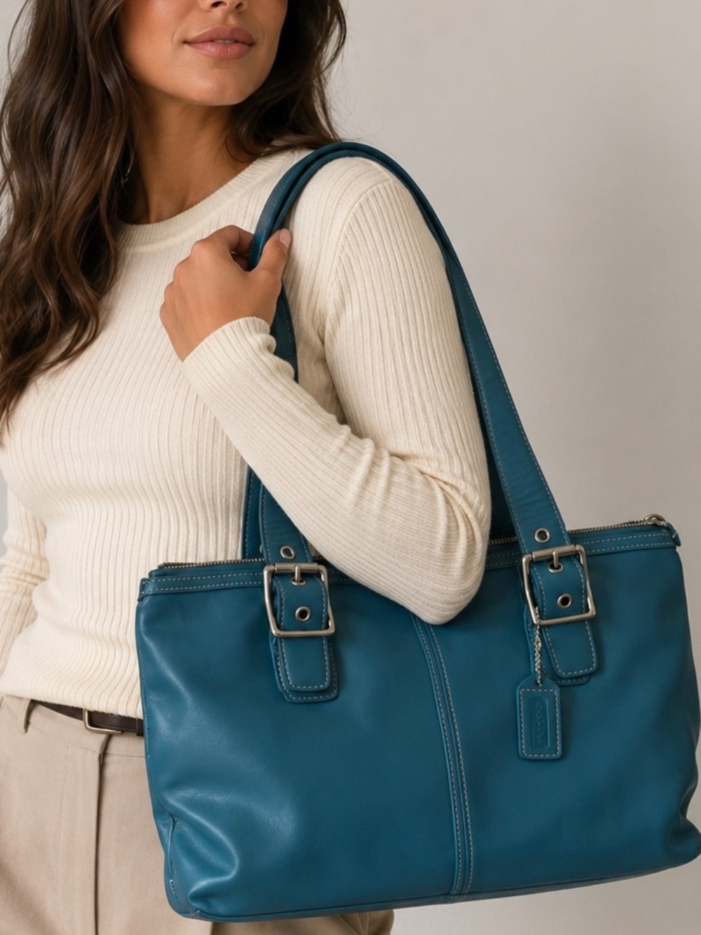 Vintage Coach Hampton Carryall / Tote Bag